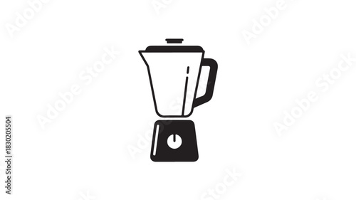 Black and white blender icon simple flat vector illustration isolated on white background for graphic design elements
