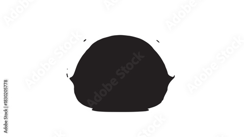 Silhouette of a black pot simple vector illustration isolated on white background perfect for cooking or gardening themes