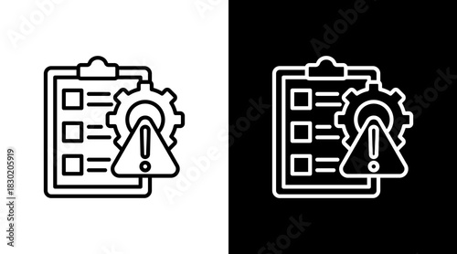 Risk Management With Icon Set Design