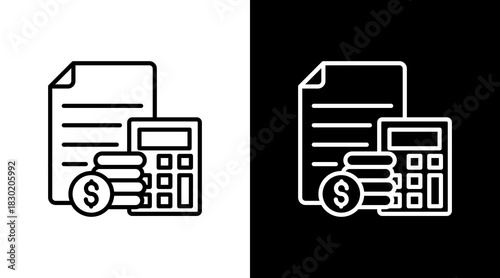 Budget With Icon Set Design