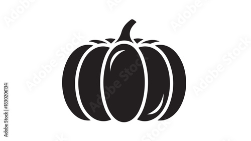 Simple pumpkin vector icon a minimalist flat design element isolated on white background