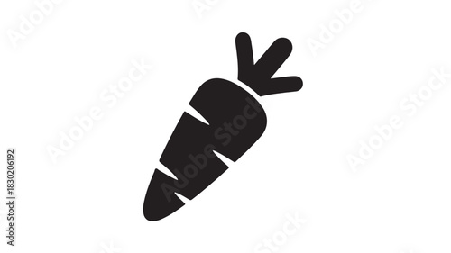 Carrot icon simple flat vector glyph isolated on white background for app and web design