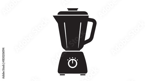 Black blender icon simple kitchen appliance vector illustration isolated on white background