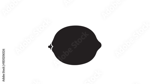 Minimalist lemon icon simple flat vector illustration isolated on white background for graphic design