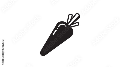 Carrot icon simple flat vector glyph isolated on white background for app and web design