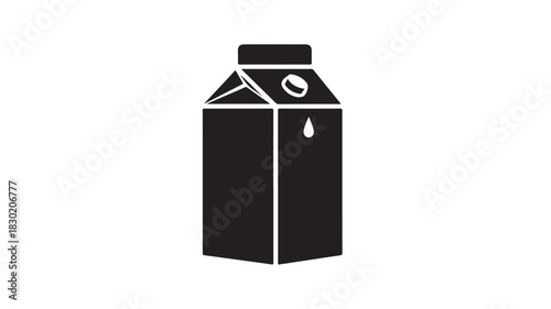 Milk carton icon simple flat vector illustration isolated on white background perfect for app design and infographics