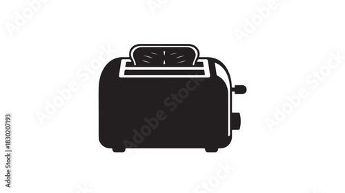 Toaster vector icon simple flat design illustration isolated on white background for web and mobile use