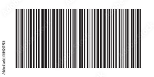 Barcode Icon. Almost black barcode for scanning to check product prices Isolated on white background. EPS 10.