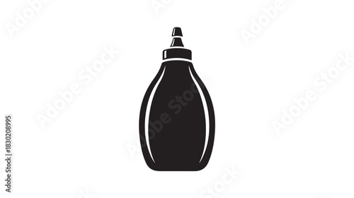 Condiment bottle vector icon minimalist flat design illustration isolated on white background