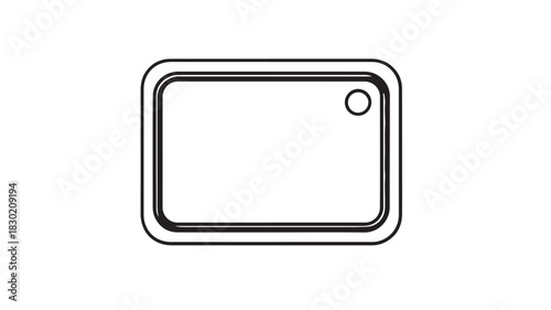 Minimalist bathtub icon simple flat vector illustration for bathroom design isolated on white background