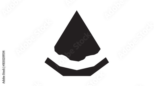 Minimalist water drop icon simple flat vector design element for web and mobile apps isolated on white background