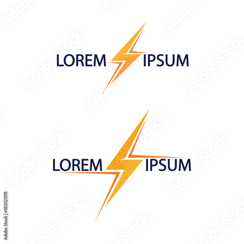 Sharp Thunderbolt Electric Logo Featuring Fast Lightning Movement for Powerful Modern Branding