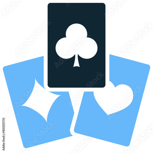 Poker Card Icon Vector Ideal for casino, gambling, luck, and game graphics. Symbolizes chance, betting, competition, and card games.