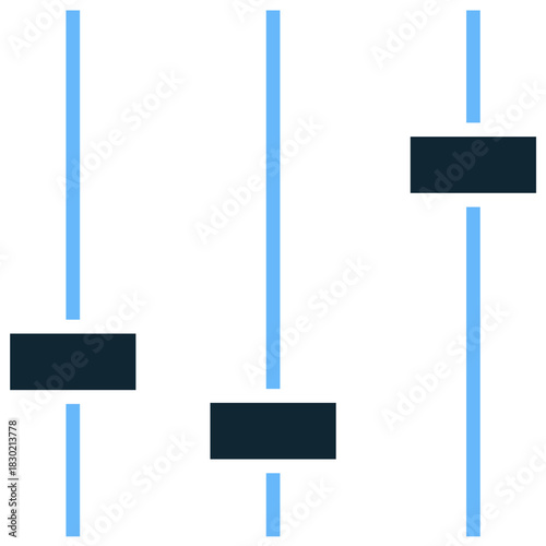 Equalizer Icon Vector Ideal for audio, music, sound settings, and technology graphics. Symbolizes sound control, audio fidelity, and technical adjustment.
