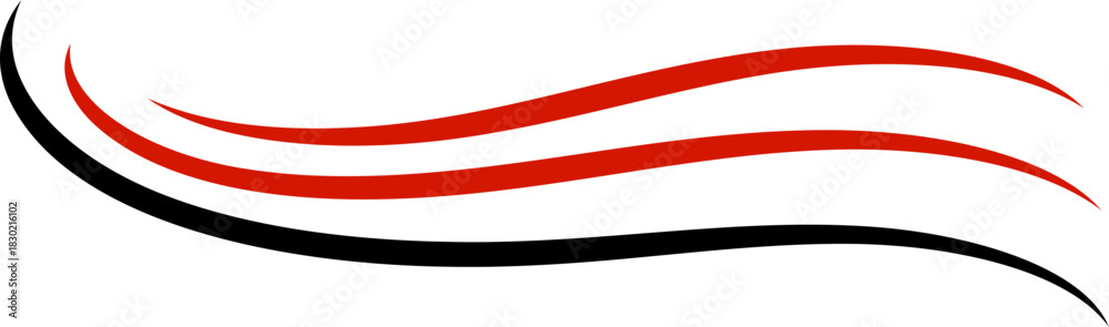 Obraz premium Racing Vehicle Stylized Stripes Decal Element