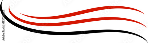 Racing Vehicle Stylized Stripes Decal Element