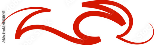 Racing Vehicle Stylized Stripes Decal Element