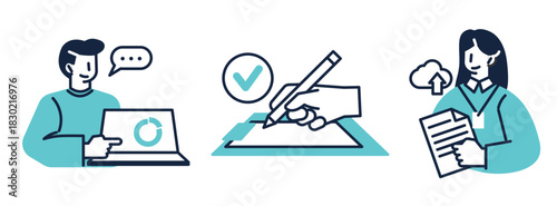 Digital business processes online communication document signing and cloud support services.