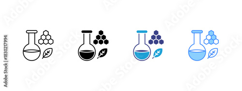 Biotechnology icon set multiple style collection