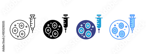 Stem Cells icon set multiple style collection