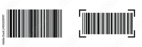 Retail product barcode graphic illustration. Barcode vector icon perfect for shopping apps, product catalog visuals, and commercial label mockups.