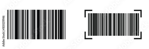 Bar code icon vector illustration isolated on white background