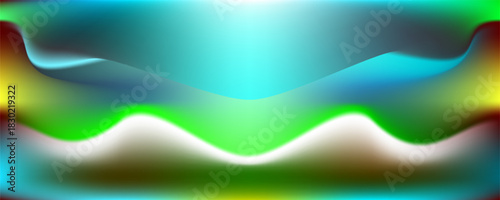 Blue wavy with green yellow gradient background nice for wallpaper