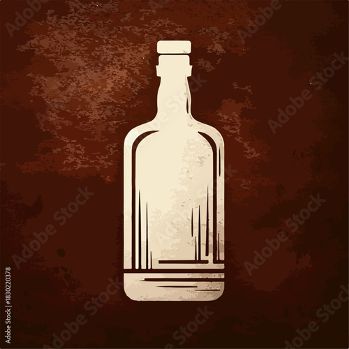  vector illustration of whiskey bottle