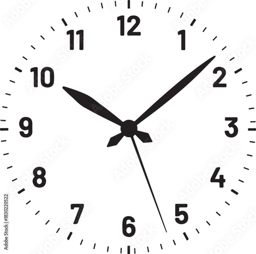 modern clock face design vector silhouette