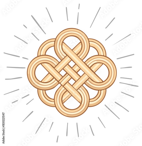 Endless Knot Illustration: Celtic Knot, Eternal Knot, Mystical Symbol, Celtic Art, Geometric Design