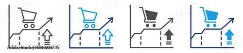 consumer price index icon sheet multiple style