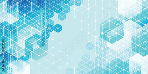 青　テクノロジー　デジタル　模様　背景