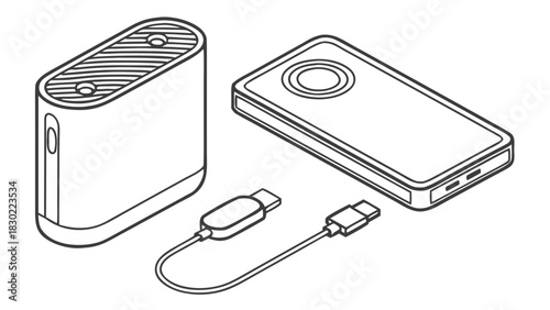 Modern outline vector pack of consumer electronics
