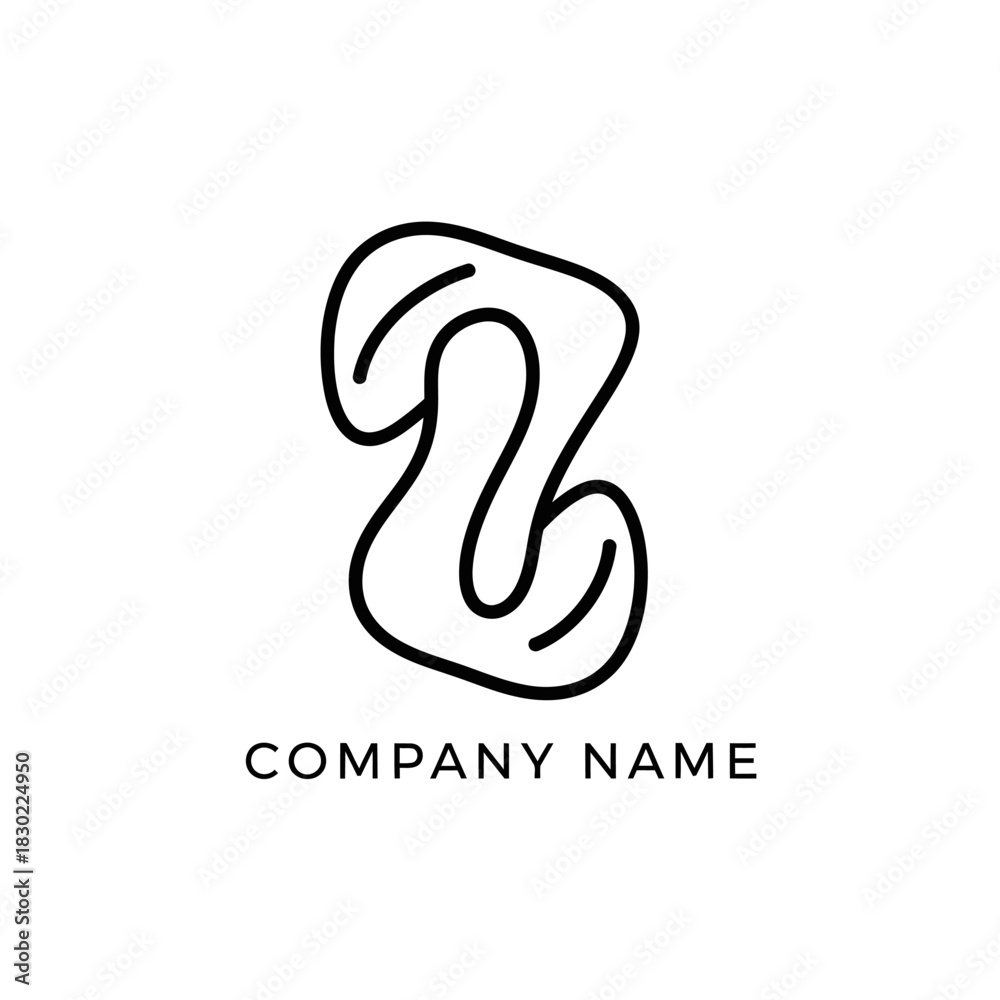 Fototapeta premium Abstract logo design featuring a unique and modern letter Z shape.