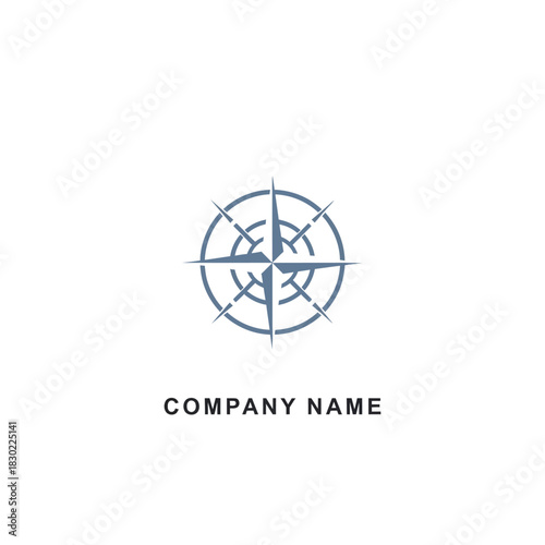 Compass navigation logo design for company direction and guidance.