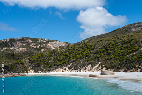 Little beach, Two People's Bay Nature Reserve, near Albany, Western Australia. Beautiful Australian beach landscape in summer.