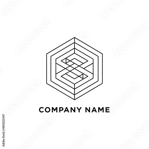 Modern geometric hexagon logo with an intertwined S letter monogram.