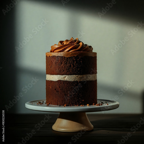 chocolate cake on a plate