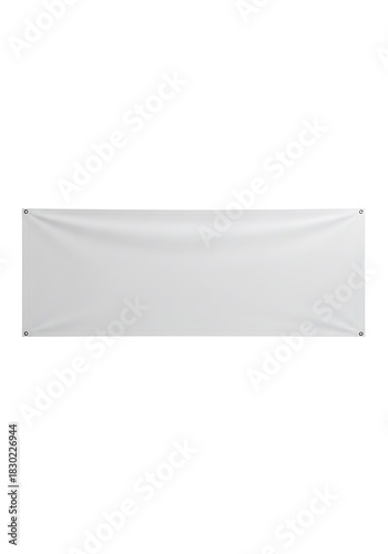 Blank White Banner: Smooth Texture, Ready for Your Message