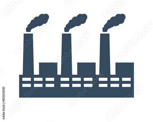 heat or power station vector icon, electricity plant building exterior symbol