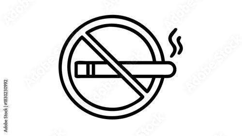 no smoking sign on a white background