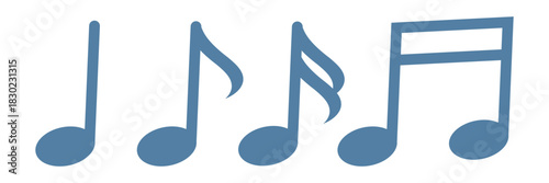 blue music notes