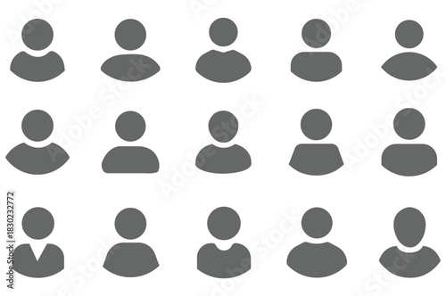 Social network default profile picture avatar icon isolated vector illustration