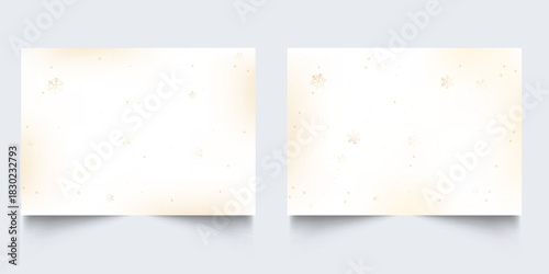 Simple flying snow flakes composition. Winter fleck freeze particles. Snowfall weather illustration. Set of Soft snowflakes christmas texture. Snow cold season scenery.