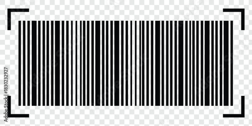 QR code scan icon vector, Barcode labels. Barcode icon. Code Stripes tag. QR Code labels. Modern Barcode Vector. Product Identification, Retail Scanning, and Commerce Data Technology Concept. EPS 10. 