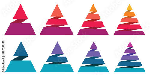 Triangular pyramid infographic vector icon set. Maslow layer diagram. Development level infographic. Business graph. Pyramid vector illustration