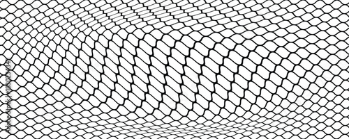 Black and white sportswear or soccer goal, volleyball net, basketball hoop, hockey, athletics. Abstract net background for sports