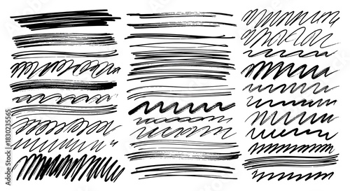 Wallpaper Mural Hand Drawn Vector Brush Strokes Collection for Creative Design and Artistic Effects Torontodigital.ca