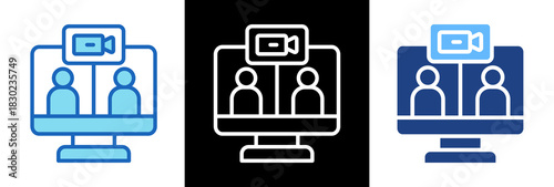 Online Meeting triplestyle icon