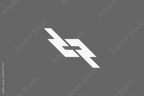 Letter dp modern symetric logo 